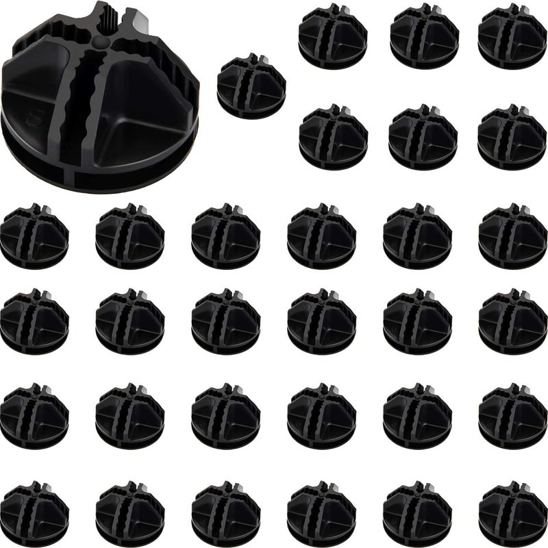 Jovitec 32 Pieces Cube Connectors Plastic Storage Wire Cube Organizer ABS Connectors for Modular Closet Storage Organizer and Wire Shelf (Black) - Image 1